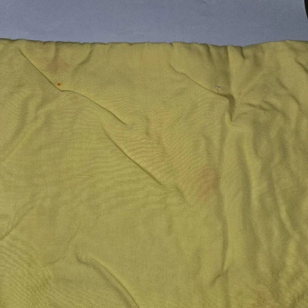 VTG Handmade Yellow Blanket Anthropomorphic Animal Dog Bunny Squirrel 40x48 READ